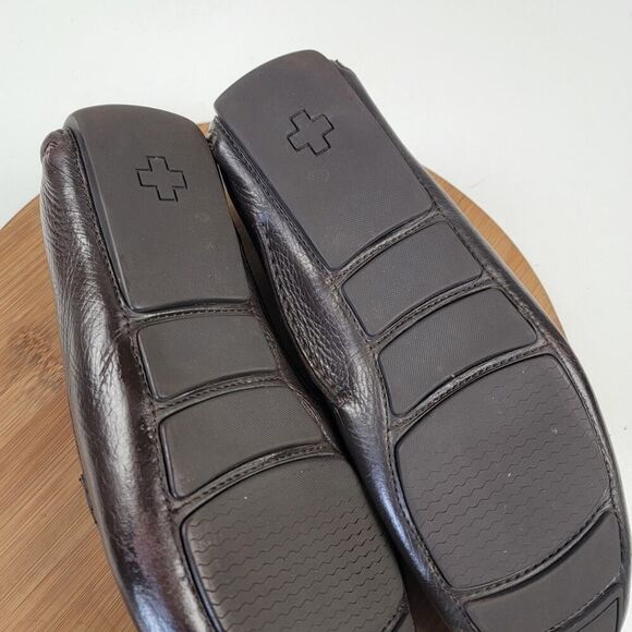 Bally Men’s Size 12 D Wabler Brown Leather Driving Loafers W/ Og Box Web Stripe - Picture 15 of 16